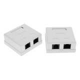 2x 2 Puertos Rj-45 Cat6 8p8c Ethernet Lan Cable De Caja Roja