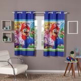 Cortina Estampada Personagens Mario1 200x150 Quarto Infantil