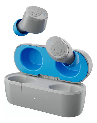 Auriculares Skullcandy Jib True 2 Inalambricos Con Micrófono Color Gris Claro Con Azul