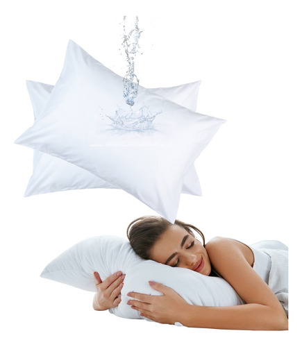 Funda Protector Impermeable Forro Para Almohadas Antifluidos