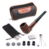 Pipa De Tabaco Para Fumar + Estuche + Kit De Accesorios