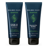 Kit Malbec Club: Creme Barbear 100g + Balm Pós Barba 100g