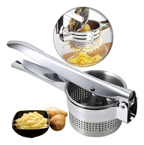 Espremedor De Batata Manual Em Inox Profissional Cozinha