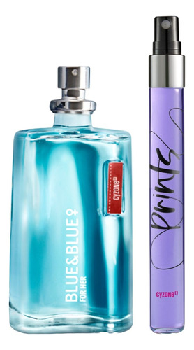 Perfume Blue And Blue + Prints Cyzone D - mL a $499