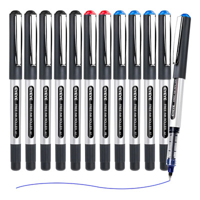 Boligrafos Eyeye Trazo Fino 0.7 Mm 12 Pzs 5\u002FNegros 5\u002FAzules y 2\u002FRojo | MercadoLibre