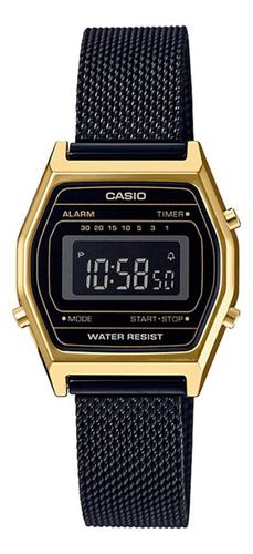 Reloj Casio La-690wemb  Vintage Retro Crono Acero Pvd