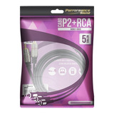 13 Cabo P2 St X 2 Rca 5 Metros - Nickel - Fitz