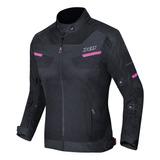 Jaqueta X11 Breeze Feminina Preto / Rosa Moto Motoqueira