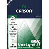 Bloco Layout A3 Papel Sulfite Canson Técnico 180g/m² C/ 20 F