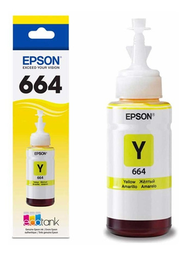 Botella De Tinta Epson 664 Amarillo