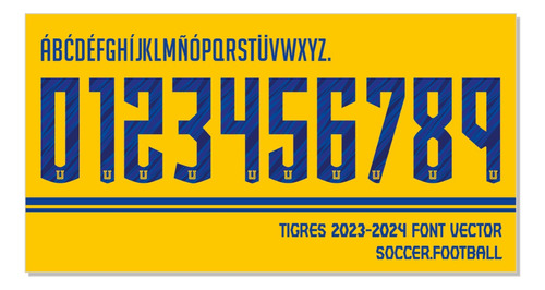 Tipografía Tigres Font Vector 2023-2024 Archivo Ttf, Eps