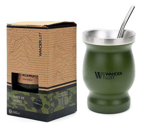 Mate Acero Inoxidable Bombilla Wanderlust 240ml Termico