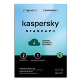 Kaspersky Standard 2 Dispositivo 1 Año Antivirus Descargable