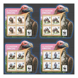 2016 Wwf Fauna- Aves Presa Buitres- Djibouti (4 Bloques)mint