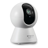 Câmera De Segurança Steck Interna Ptz 360 Super Hd Smbc3bs1 Cor Branco