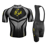 Uniforme Traje Ruta Lycra Badana Gel Manga Corta Jersey Bici