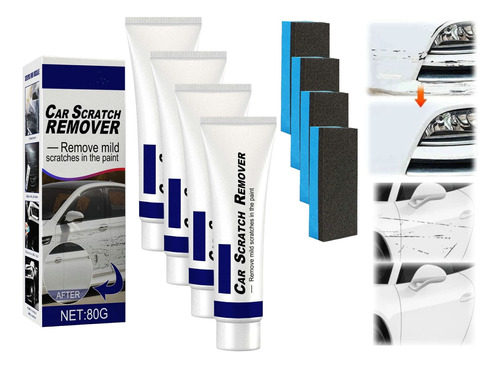 4×crema Pulidora Removedora Arañazos For Automóviles Paint A