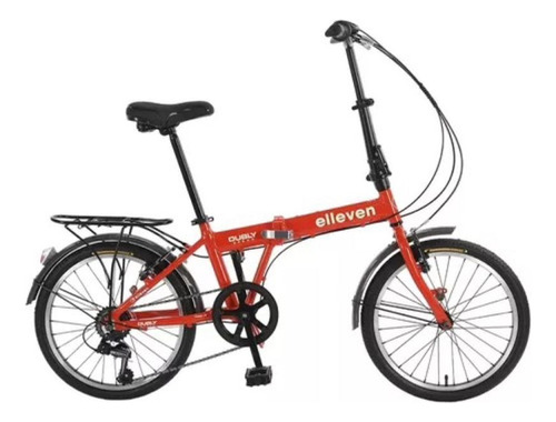 Bicicleta Dobrável Alumínio Aro 20 6v Dubly Shimano Vermelha
