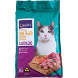 Ração Para Gatos Castrados Carne, Frango E Peixe Qualitá 3kg
