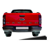 Calco Ford Ranger Portón Gris Plata Borde Negro