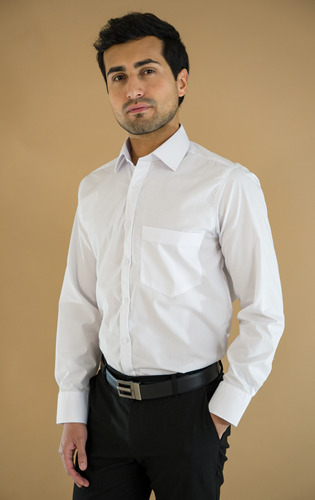 Camisa Corbata Unicolor Slim Fit 