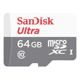 Cartão De Memória 64gb + Microsd Adaptador Ultra Hd 100mb/s