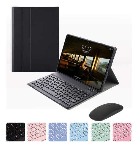 Capa Para Galaxy Tab S6 Lite 10.4in+teclado Bluetooth+mouse