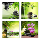 Bambú Zen Canvas Art Pared Spa Ilustraciones Para Las Parede