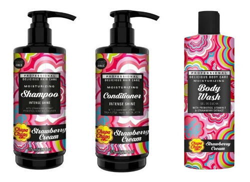 Pack Shampoo & Acondicionador Chupa Chups Strawberry Cuerpo 