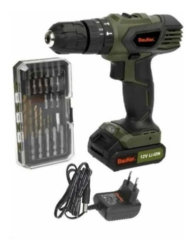 Taladro Percutor 12v + Batería + Cargador + 29 Accesorios