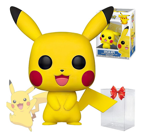 Juguete De Figura De Acción Pikachu 353 Regalo+ Protector