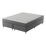 Cama Box Queen D33 Of 1,58x198x0,42 Cinza/branco Aawt