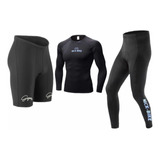 Kit Conjunto Ciclismo Masculino Roupa Ciclista C/ Forro Gel