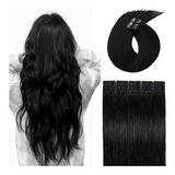 Extensiones De Cabello Humano 100% 40gr 18in Negro Jet