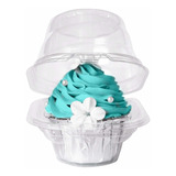 Porta Cupcakes [50 Piezas] Caja Individual Transparente Ppp