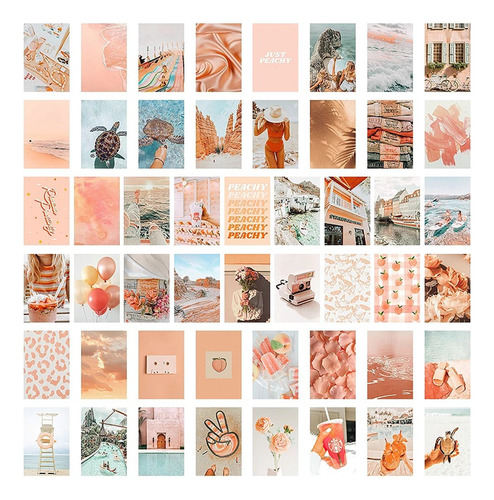 50 Peças De Imagens Estéticas De Peach Beach Para Colagem De
