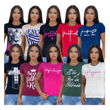 Kit 10 T-shirts Blusas Feminina Roupas Revenda Atacado