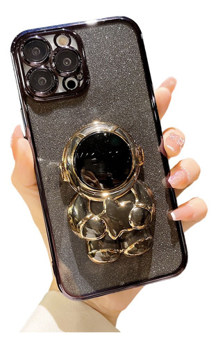 Funda Astronauta Con Glitter Para iPhone Varios Modelos