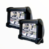 Par De Faros 12 Leds Dually C/estrobo  4 Div Varios Colores 