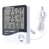 Termometro Higrometro Digital  Reloj Humedad Htc2
