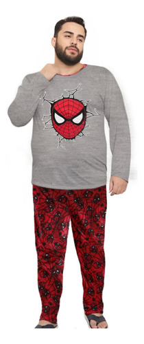 Pijama Frio Adulto Homem Personagem Plus Size Tamanho Grande