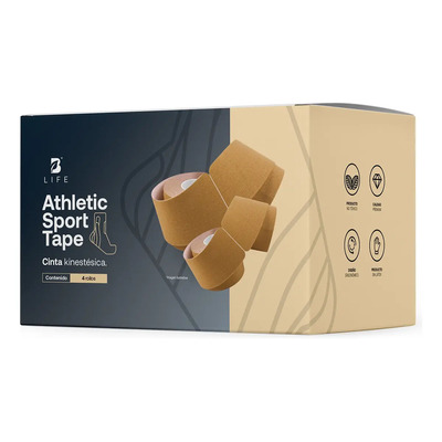 Cinta Kinesiológica 4 Colores. Athletic Sport Tape. B Life Color Nude | Meses sin interés