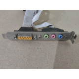 Conector Rabicho Áudio + Gameport Db15 - Pc At Antigo 