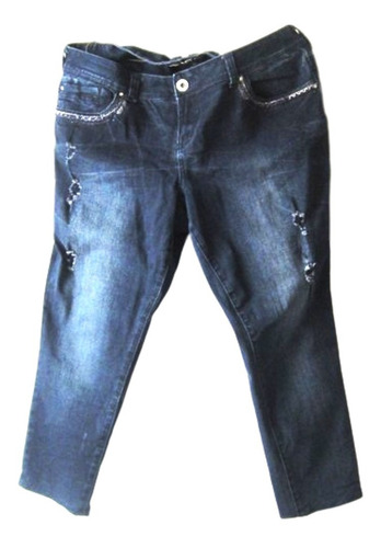 $ Jeans Culotte Marca Series 21 Aplique Parches Crop Vintage