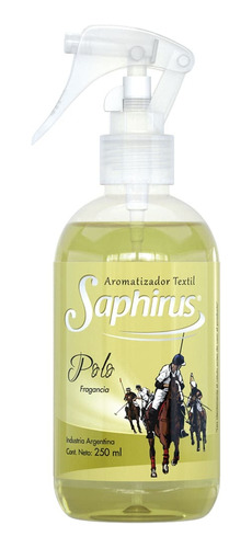 Aromatizador Textil Saphirus Fragancia Polo 250ml X1unid.