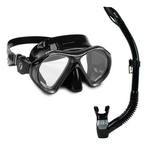 Conjunto Máscara Snorkel Mx-02 Fun Dive - Mergulho Pesca Sub