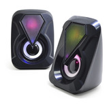 Parlantes Para Pc X2 Con Luz Rgb Usb Auxiliar Yst-1053