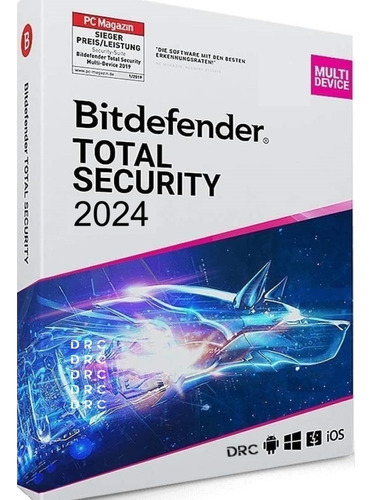 Bitdefender Total Security - Protege 5 Dispositivos - 1 Ano