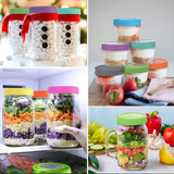 Aozita 16 Pack Colored Mason Jar Lids Se Ajusta A La Pelota,