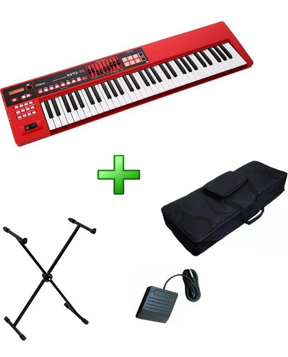 Teclado Roland Xps-10 Xps10 Rd Vermelho Kit Completo